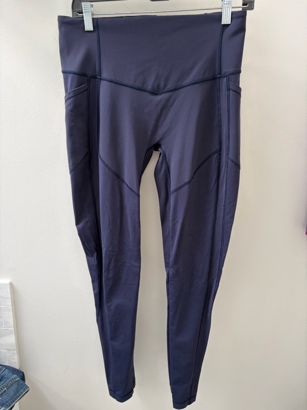 lululemon athletica Navy High-Waist Leggings size 10 yoga run athletic